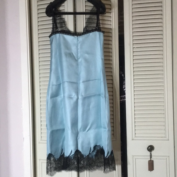 New Céline silk twill lace incrusted slip dress - Picture 4 of 7